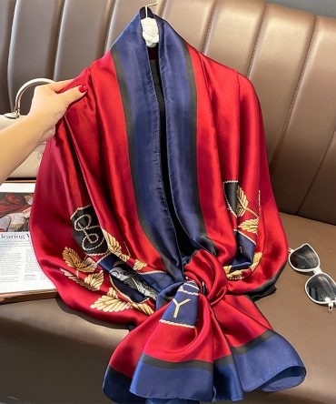 Allura Red Silk Scarf