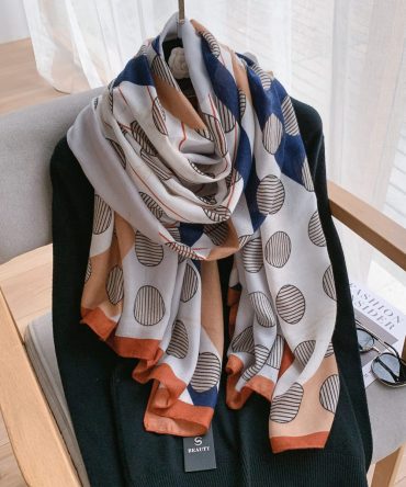 Antique Brass Printed Scarf