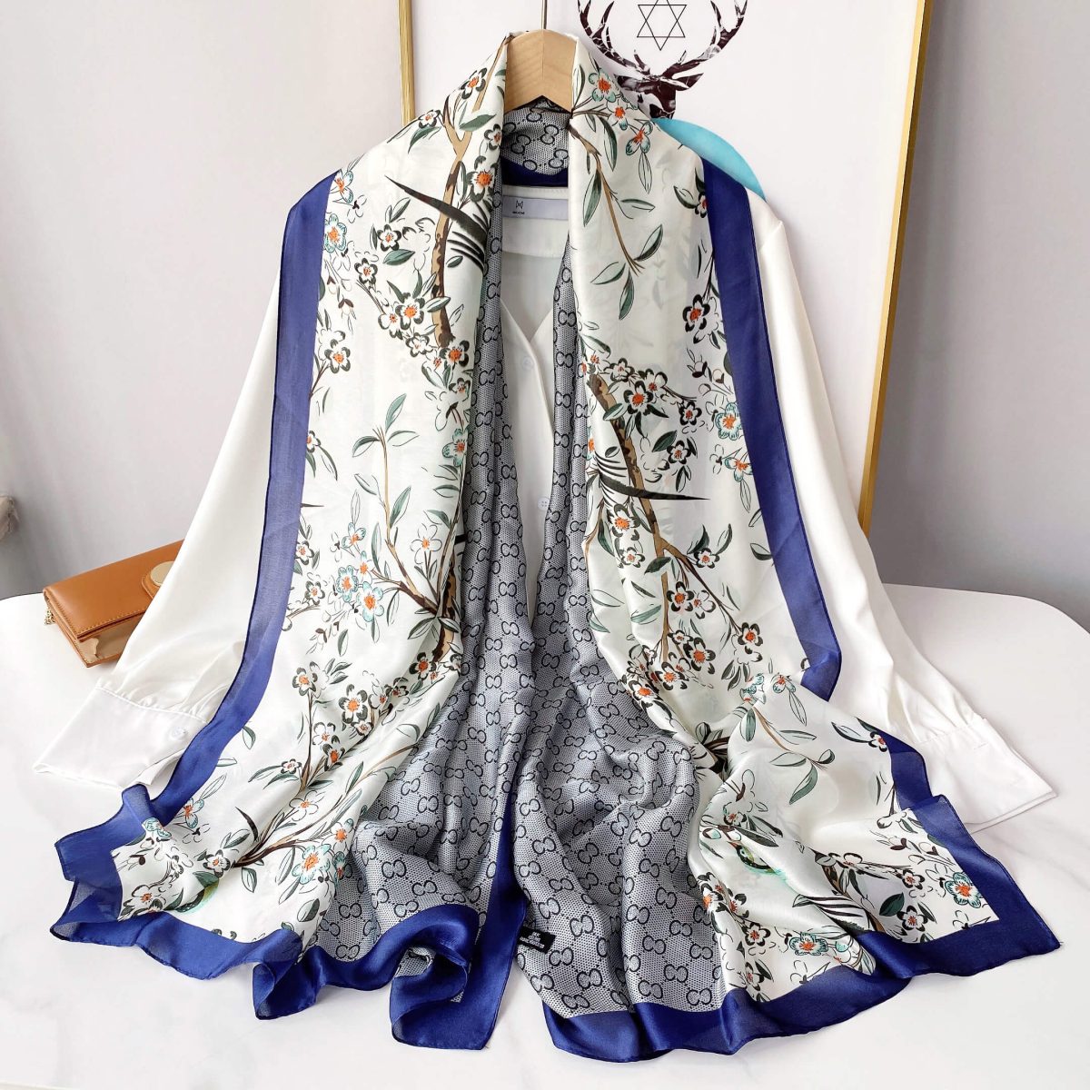 Ash Grey Silk Scarf