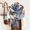 Avery Blue Printed Scarf