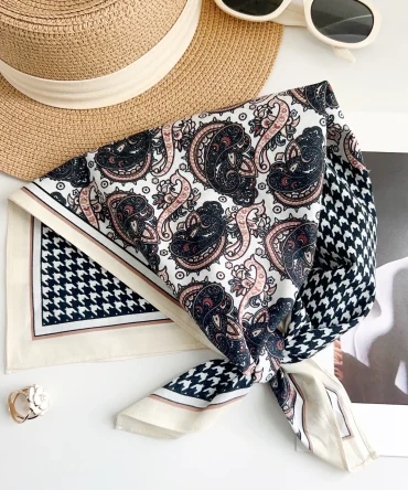Baltic Sea Black Square Scarf