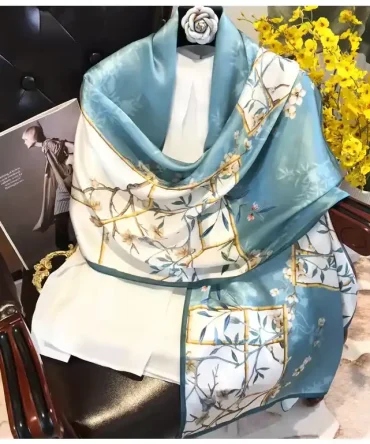 Bayoux Grey Silk Scarf