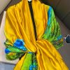 Bee Yellow Silk Scarf
