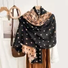 Black Dotted Printed Scarf