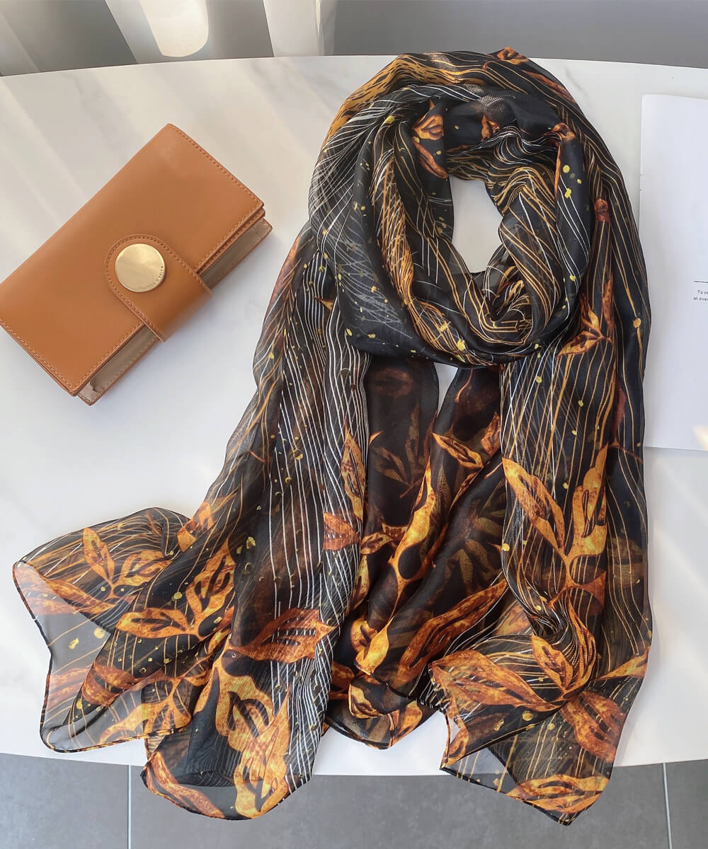 Black Eel Chiffon Hijab