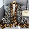 Black Russian Printed Scarf