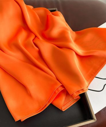 Blaze Orange Satin Scarf