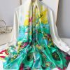 Blizzard Turquoise Silk Scarf
