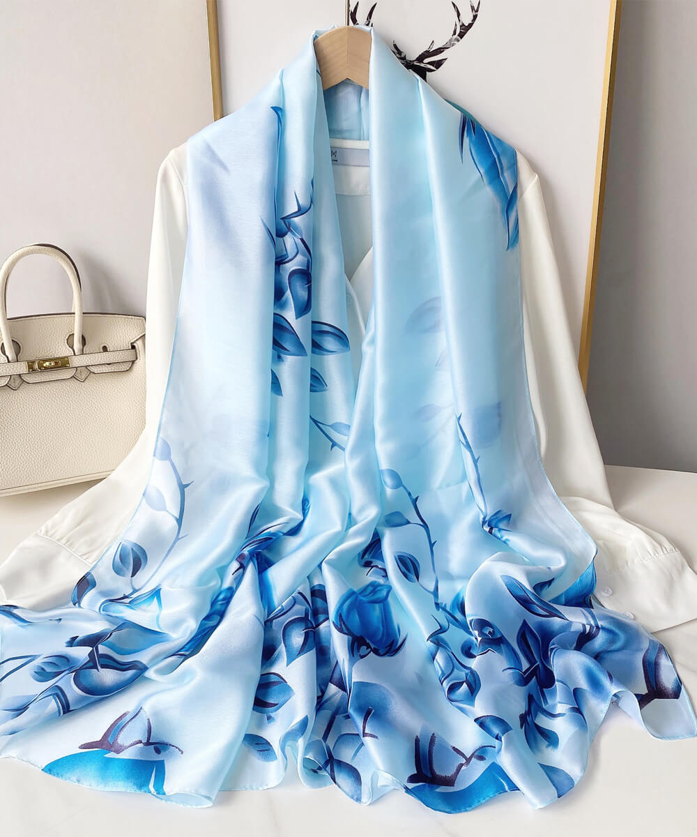Blue Angel Silk Scarf