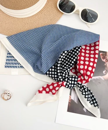Blue Indigo Square Scarf