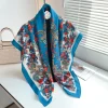 Blue Petaline Square Scarf