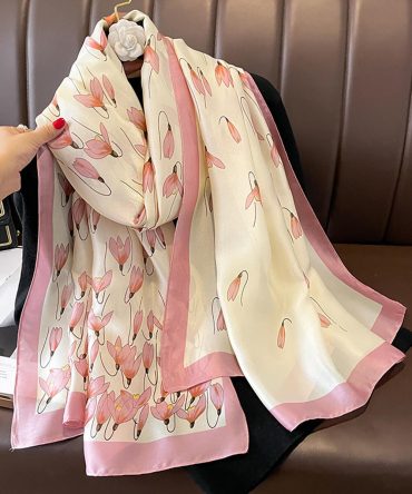 Bone Vanilla Silk Scarf