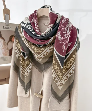 Brich Brown Square Scarf