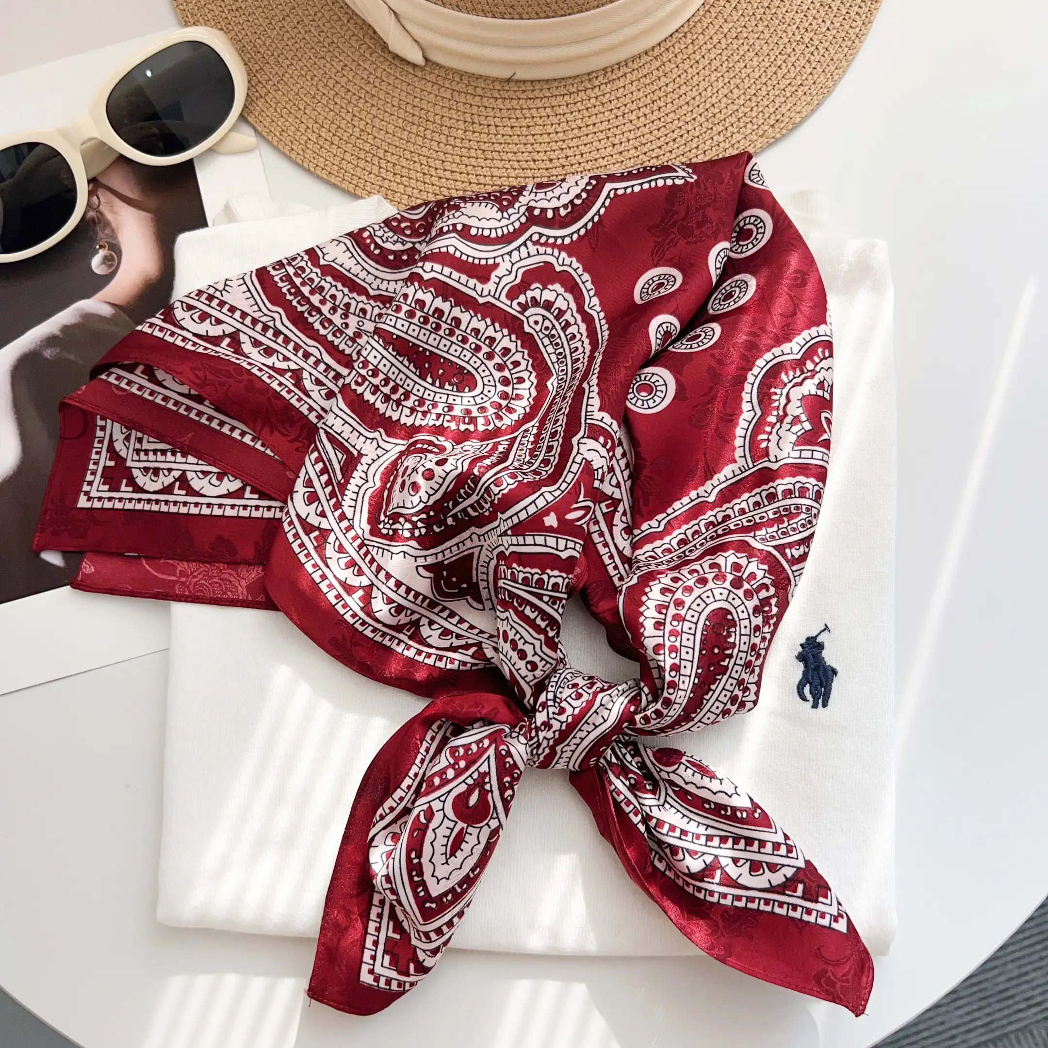 Brick Maroon Neck Scarf