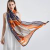 Brick Orange Silk Scarf