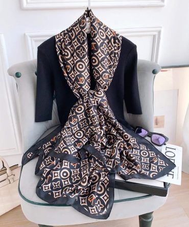 Bright Grey Silk Scarf