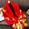 Bright Red Silk Scarf