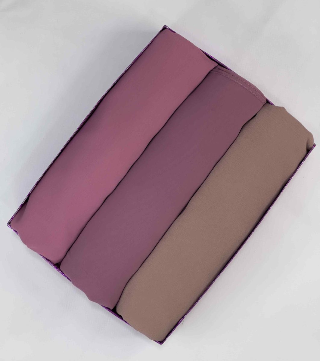 Bundle of 3 Georgette Hijabs Chiffon Hijab