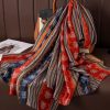 Burnt Red Silk Scarf
