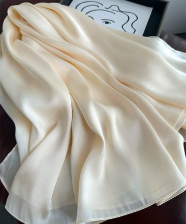 Butter Cream Satin Scarf