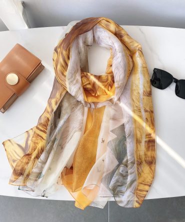 Cadmium Orange Chiffon Hijab