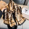 Caffiene Brown Silk Scarf