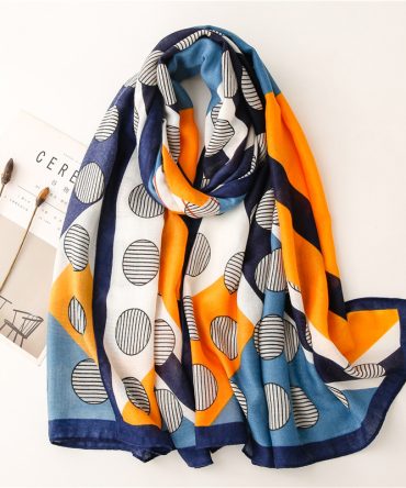 Canoe Blue Printed Scarf