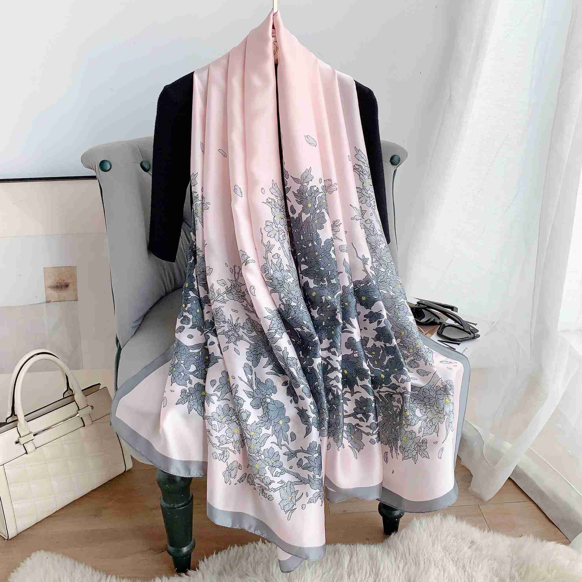 Carousel Pink Silk Scarf