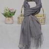Medium Grey Cashmere Scarf