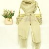Peach Yellow Cashmere Scarf