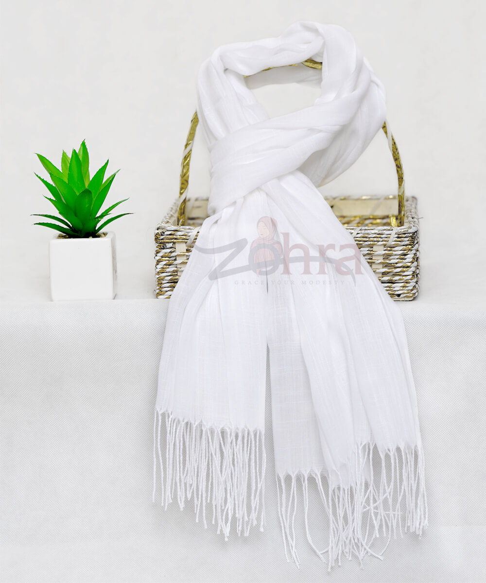 White Cashmere Scarf