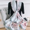 Catskill White Silk Scarf