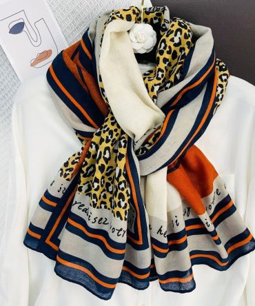 Chestnut Red Printed Scarf
