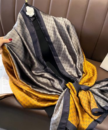 Chinese Yellow Silk Scarf