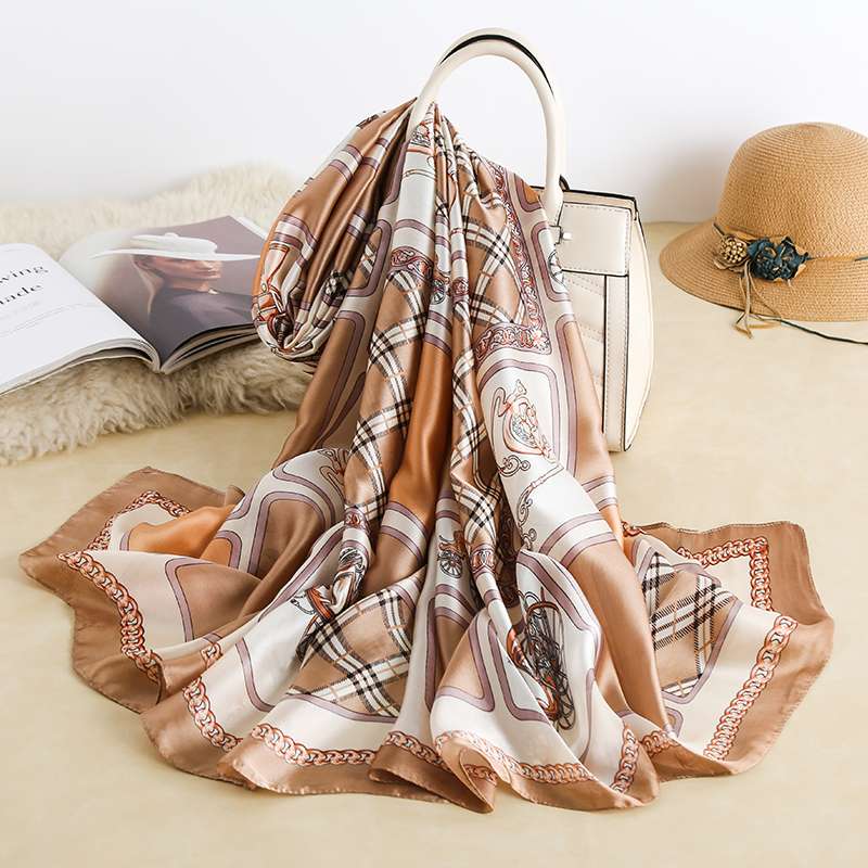 Clay Brown Silk Scarf