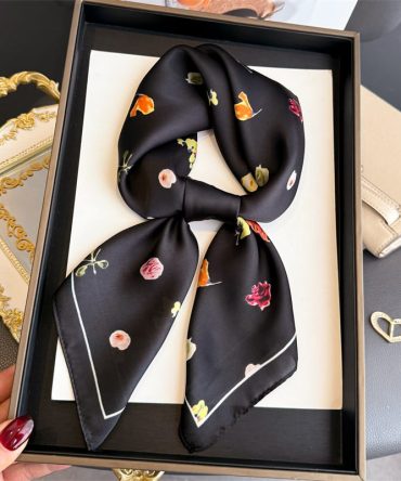 Coral Black Neck Scarf