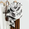 Coriander Black Printed Scarf