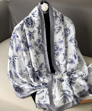 Coronation White Silk Scarf