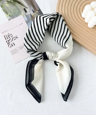 Creame Wood Square Scarf