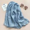 Cyan Blue Silk Scarf
