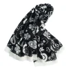 Cynder Black Square Scarf