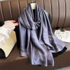 Dark Charcoal Satin Scarf