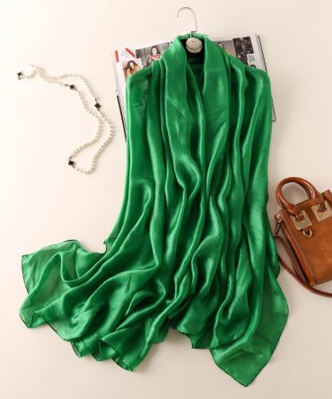 Silk Scarf – Dark Spring Green