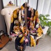 Dark Tulip Tree Silk Scarf