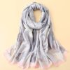 Davy Grey Silk Scarf