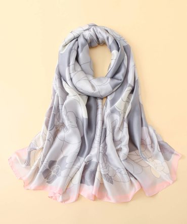 Davy Grey Silk Scarf