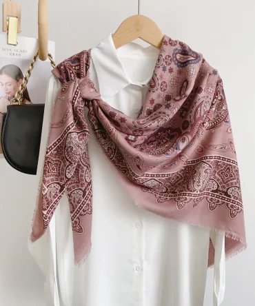 Dazy Pink Square Scarf