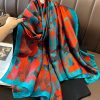 Deep Carmine Pink Silk Scarf