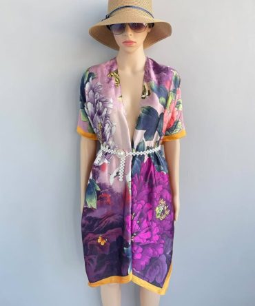 Silk Cape Shawl – Deep Fuchsia