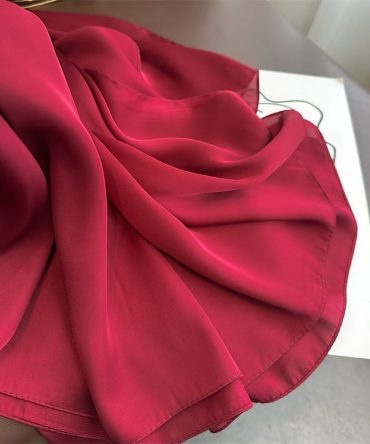 Deep Maroon Satin Scarf